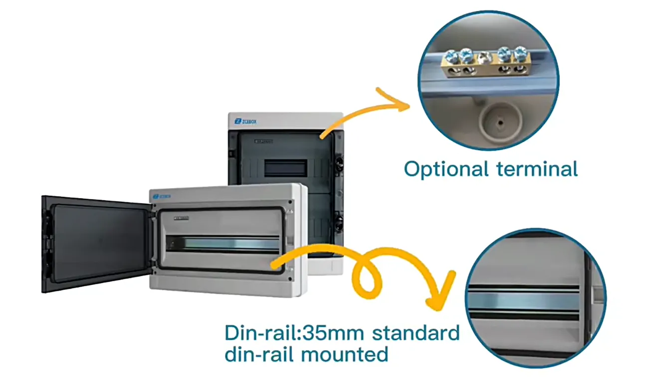 Caixas de passagem ABS e PVC para aplicações gerais de baixa tensão