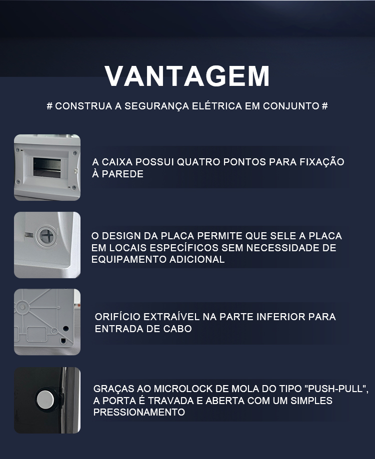 Caixa de distribuição MCB ABS 