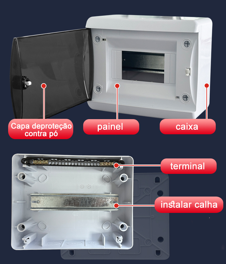 Caixa de distribuição MCB ABS 