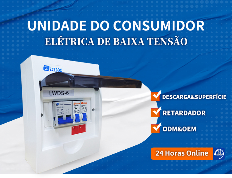 Unidade de consumidor de caixa de distribuição elétrica MCB